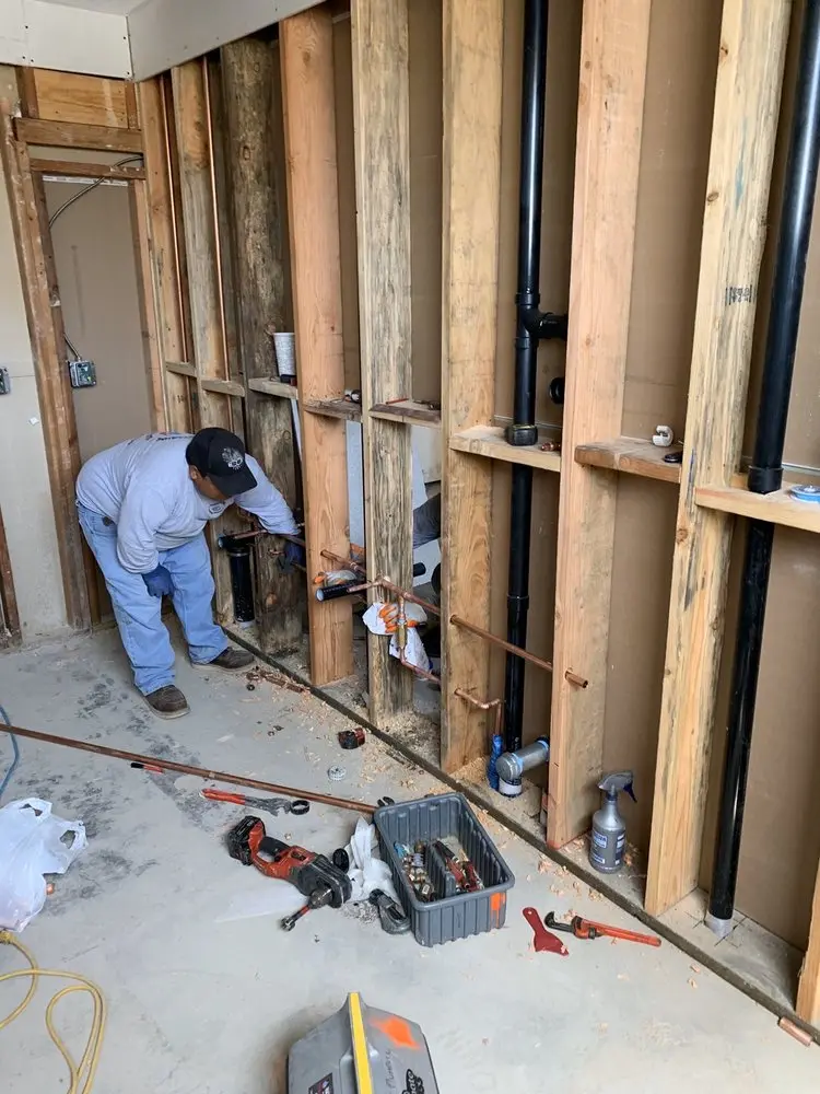 Commercial rough-in plumbing for Gas Line Repair in Lower Bank